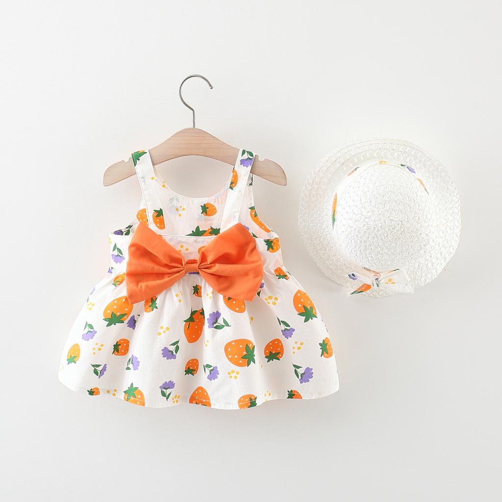 Summer Clothes Baby Girl Beach Dresses Casual Fashion Print Cute Bow Flower  Princess Dress Newborn Clothing Set  buy at low prices in the Joom online  store