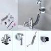 Bathroom Pressurized Shower Head Kit for Washbasin Faucet Nozzle Faucet Hand Wall Mounted Shower Head Sink Hose Sprayer Set