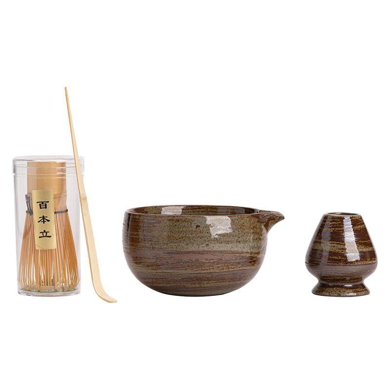 Japanese-style Coarse Pottery Tea Dispenser Ceramic Tea Bowl Matcha Bowl Matcha Spoon Baibenli Kung Fu Tea Ceremony Accessories