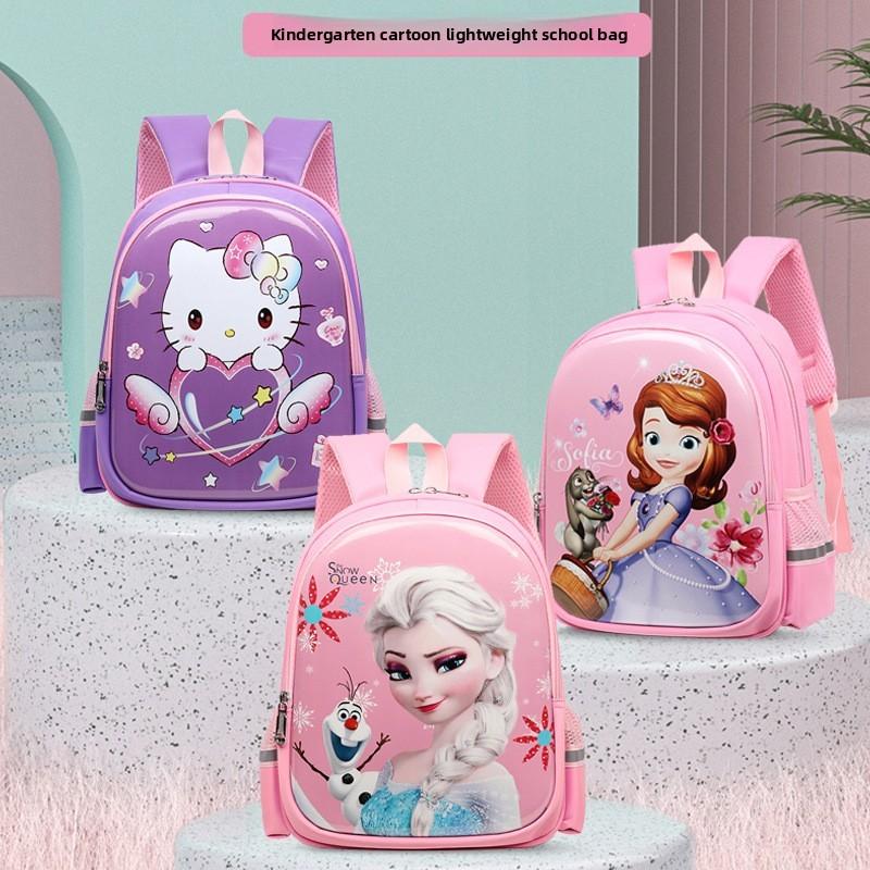 Kuromi Melody Spider Man Elsa Kids Backpack With Breathable Air Cushion Straps For School Girls