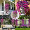 Fake Morning Glory Hanging Flowers-Artificial Petunias Plants For Home Garden Wall Hanging Wedding Party Festival Decoration