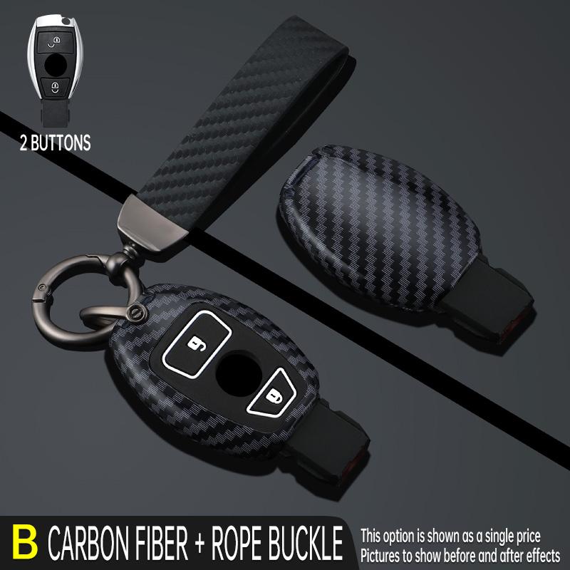 Suitable Abs Carbon Fiber Car Key Case Cover For Mercedes Benz A B C Class Gls Gla Glk Glc Cls Cla Amg W204 W205 W212 W463 W176