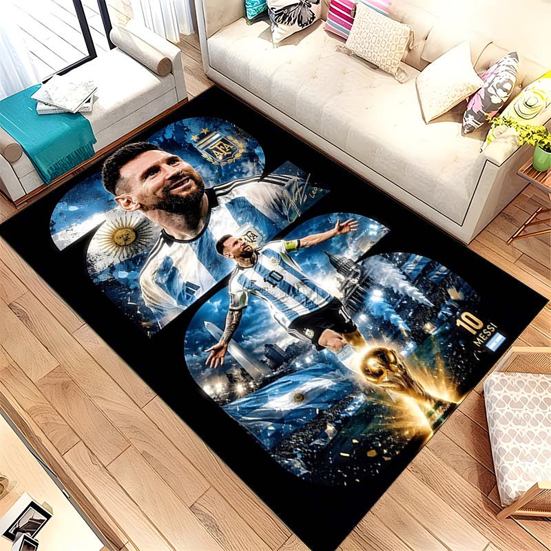 MESSI (1) Teppich Geeignet für Wohnzimmer Schlafzimmer Computerräume Essbereiche und Platzierung Unter Tischen und Stühlen Auch eine Ideale Wahl für Büros
