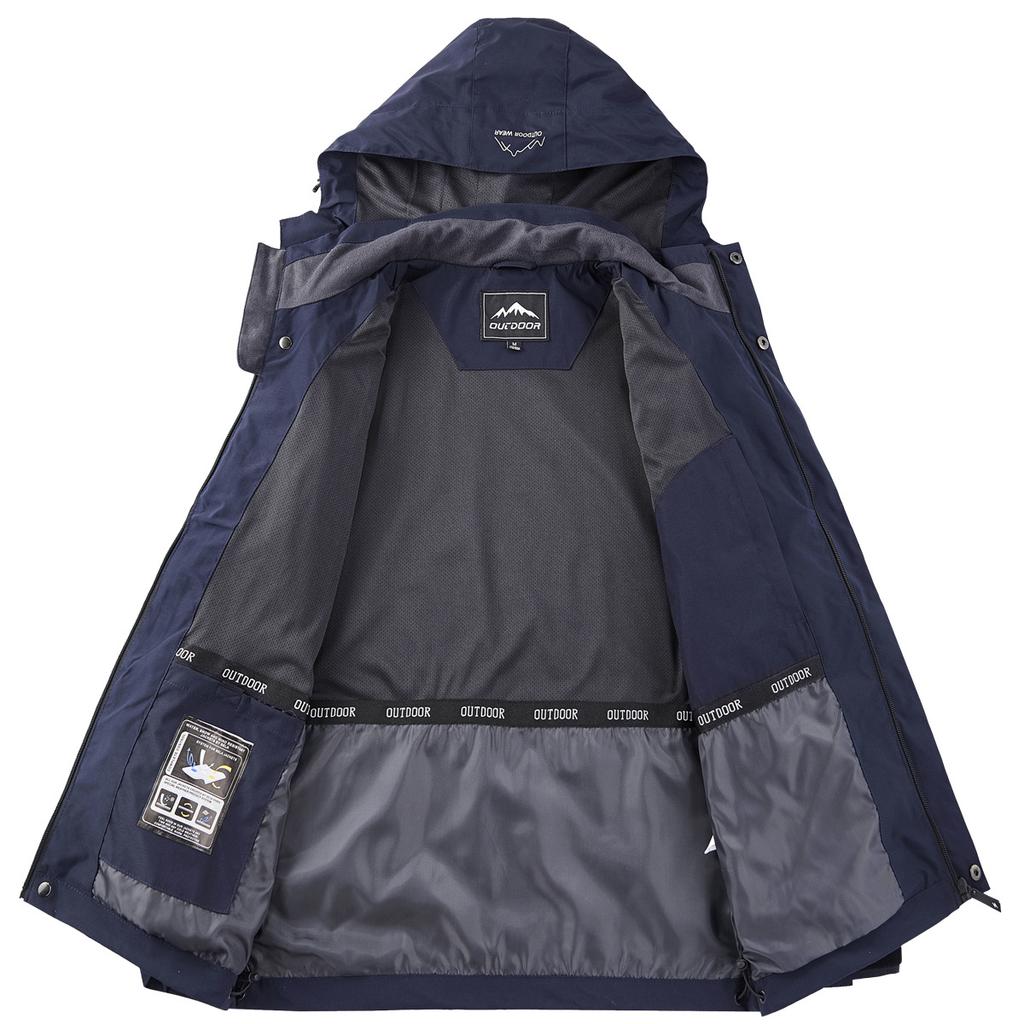 Frühlings- und Herbst-Dünne Herren Outdoor Locker Große Größe Mehrfach-Taschenjacke Herren Winddichte Wasserdichte Jacke