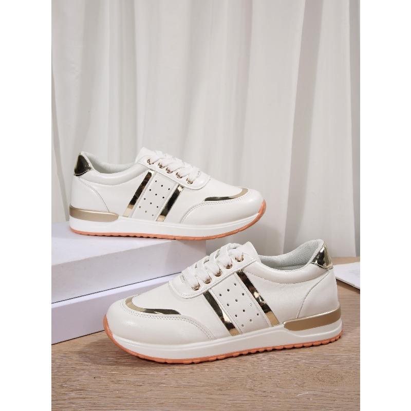 Autumn New Lace-up Breathable Sneakers Women's Plus Size 2025 Comfortable Low-Top Shoes