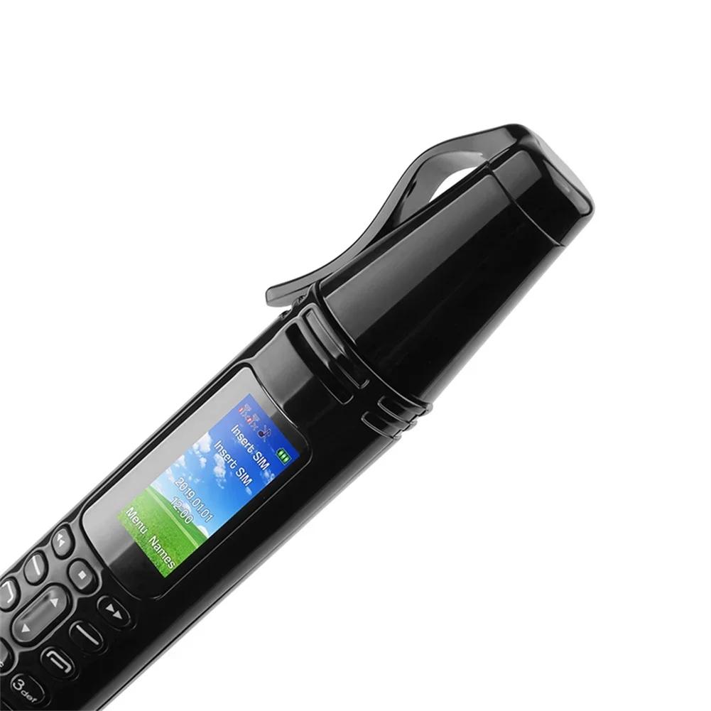 AK007 Mini Kapesní Telefon ve Tvaru Pera GSM 2G Telefon 0,96palcový Displej Dual SIM Tyčový Mobilní Telefon Podpora Bluetooth Hlasový Záznamník MP3 FM
