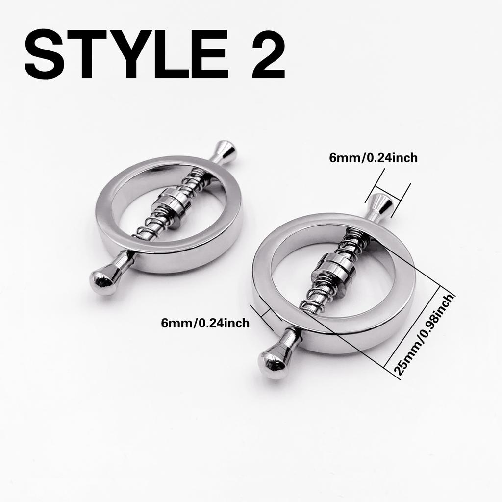 BDSM 1 Pair Metal Nipple Clamps Adjustable Breast Spring Clamps Bondage Sex Slaves Nipple clips Adult Sex Toys For Woman