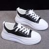 2025 Spring Women's White Korean Style Platform Sneakers – Versatile Height-Increasing Casual Shoes