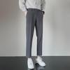 Men's Slim Fit Nine-Point Suit Trousers: Business, Formal, and Casual Wear for Spring and Summer.