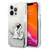 Karl Lagerfeld Klhcp13Xgcfs Iphone 13Pro Max 6,7 Srebrny/Silver Twarde Etui Płynny Brokat Choupette Zabawa