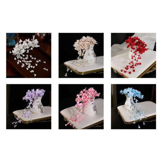 Women Hair Clip Faux Pearls Flower Decor Hairpins Wedding Parties Proms Floral Headdress Hair Accessories