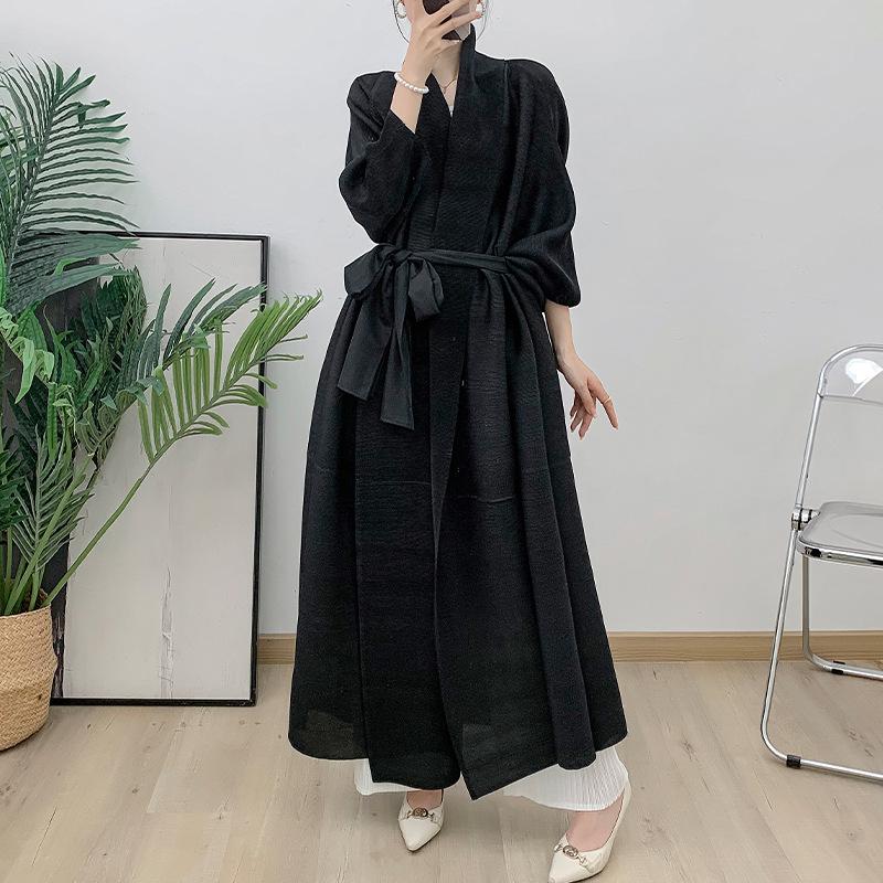 Brand Women's Plus Size Color Block Batwing Sleeve Long Trench Coat