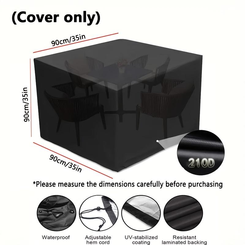14 Universal Size Sunproof and Windproof Rectangular Patio Covers Tear Resistant Outdoor Square Table and Chair Protective Cover