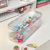 Multifunctional Cosmetic Storage Box Egg Holder with Dustproof Lid Makeup Brush & Lipstick Organizer for Vanity Desk Bathroom
