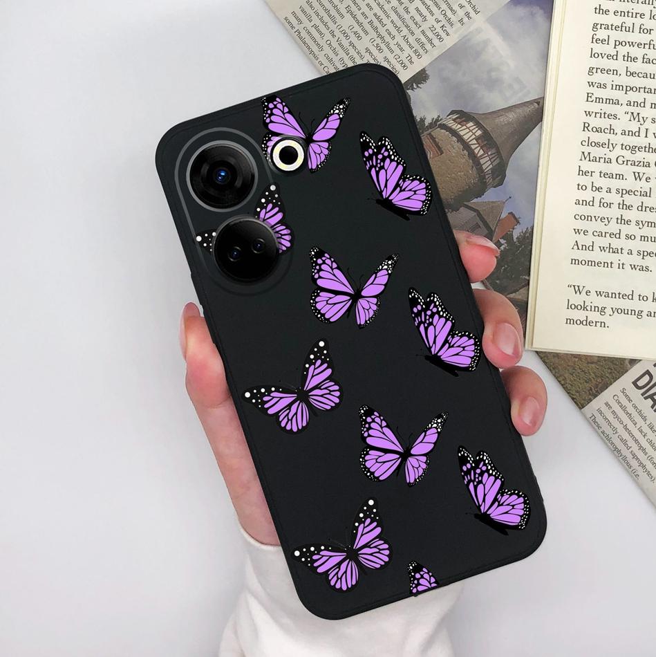 For Tecno Camon 20 Pro 4G 5G Phone Cases Cute Design Matte Silicone Shockproof Black Cover For Tecno Camon20 20Pro Bumper Capa