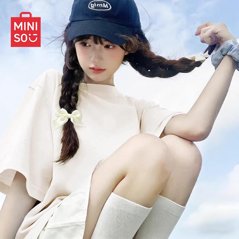 MINISO Women's Pure Cotton Basic T-Shirt