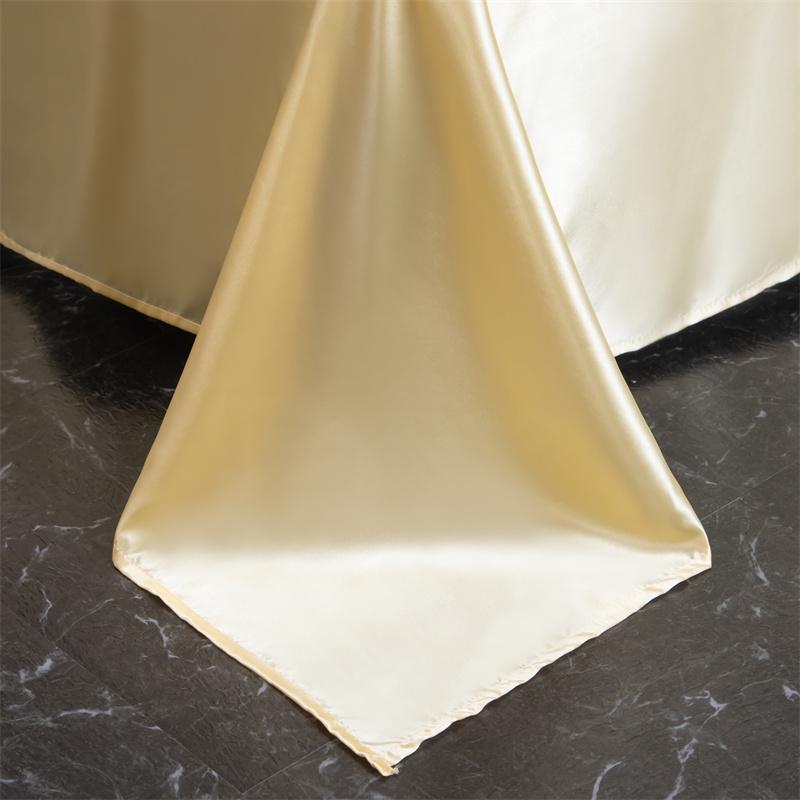 Luxurious Summer Satin Ice Silk Sheets Pillowcases Bedding Solid Color Sheets