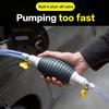 3FT Manual Hand Liquid Oil Petrol Water Fuel Siphon Pump Transfer Pipe Hose Tool Versatile for Garage Aquarium