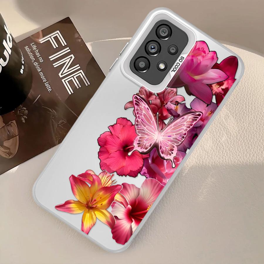 Cartoon Flower Art Case for Samsung Galaxy A12 A13 A32 A36 A16 A34 A25 A73 A23 A71 A72 A14 A56 A17 A52 A54 Phone Cover