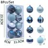 24/8PCS Glitter Painting Xmas Balls Set Christmas Tree Hanging Pendants Ball New Year Party Ornaments Home Decoration Supplies