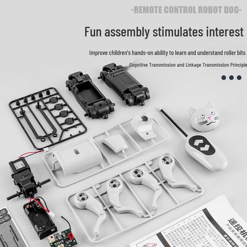 Zrób to sam zdalnie sterowany mechaniczny pies i kot - chodzący zwierzak dla dzieci