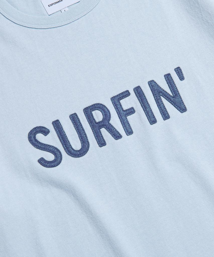 ESPIONAGE Surfin Heavyweight Tee Ice Blue