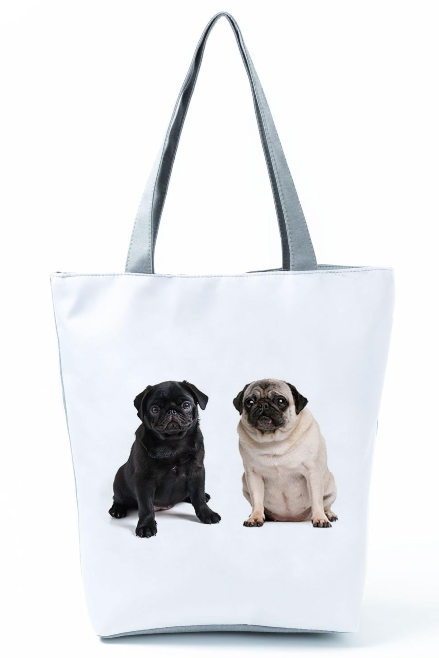 

Pug Bag Handbag Eco Tote Large 38 x 27 x 8 cm [TASINO] (Pugs (2))