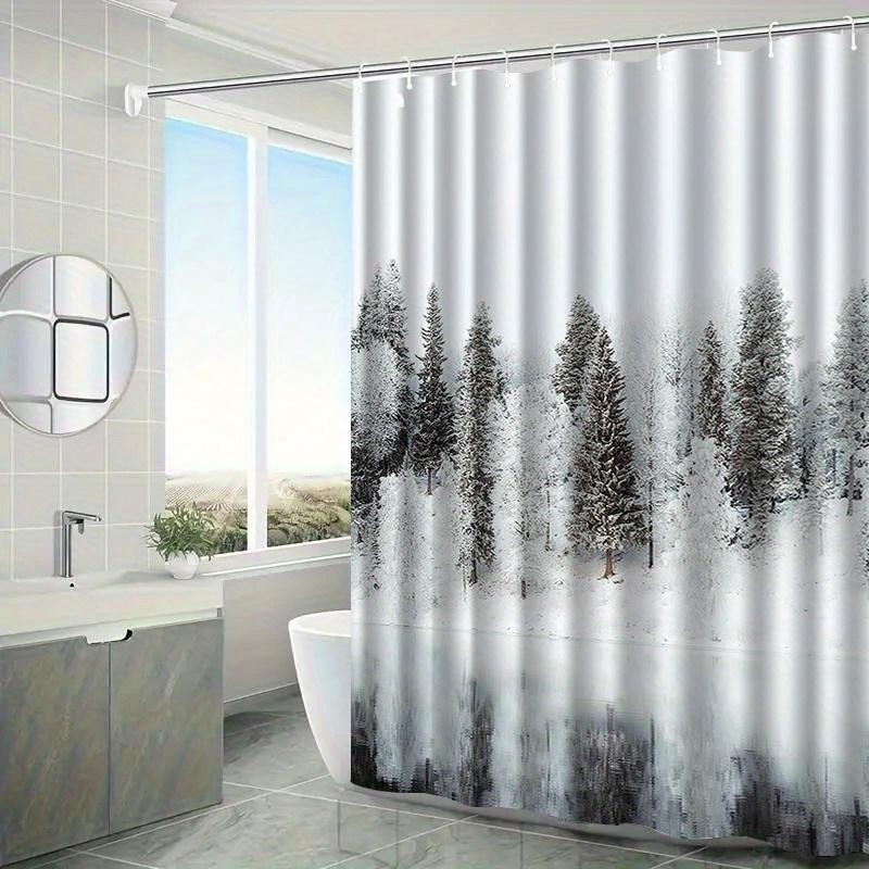 

Jit1pc Scenic Pattern Shower Curtain, High-End Elegant Bathroom Curtain, Printed Decorative Shower Curtain for Home, Partition 90x180cm