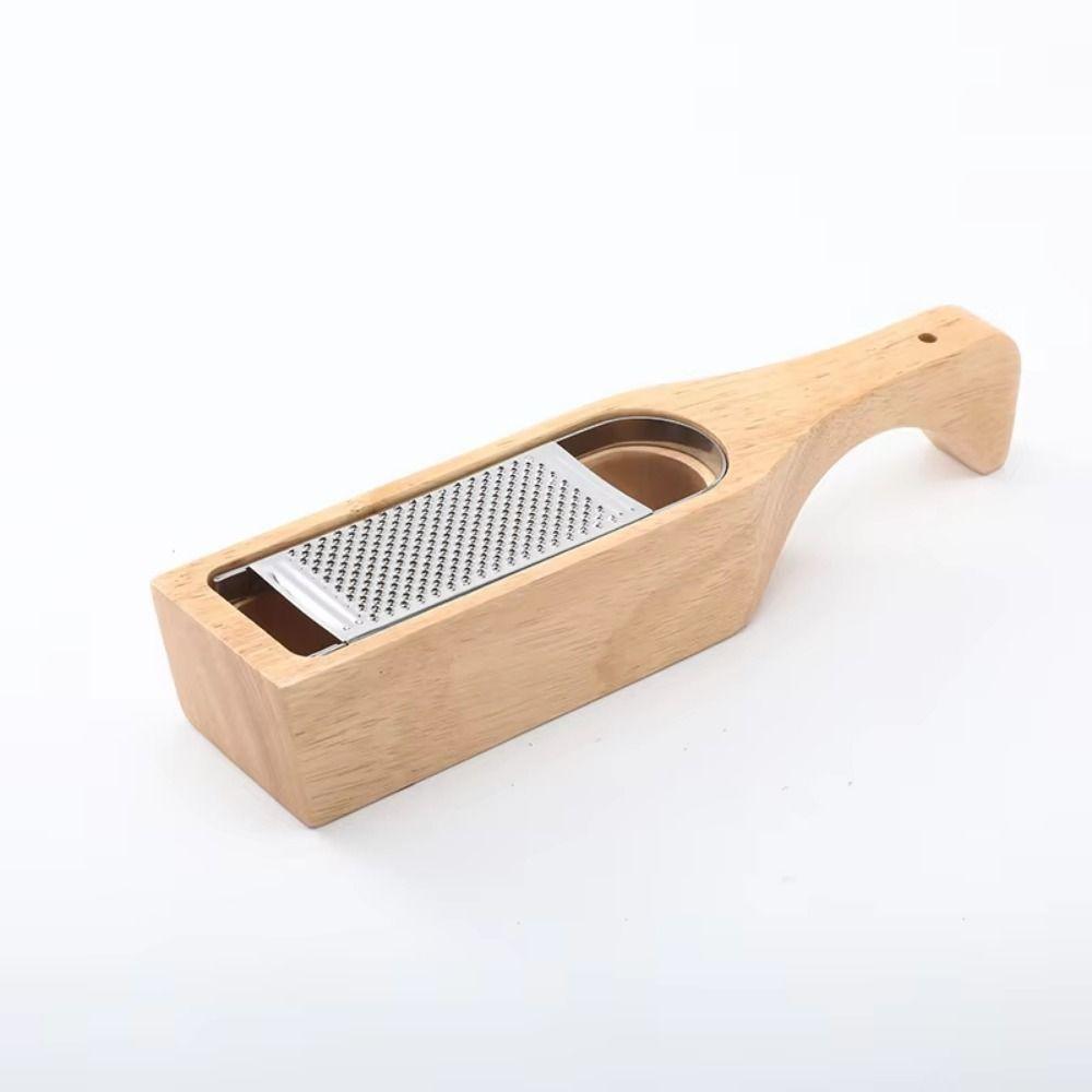with Handle Stainless Steel Cheese Grater With Wood Container Cheese Slicer Set  Radish