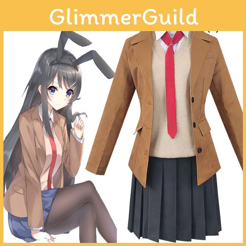Buta Yarou Seishun Wa Bunny Girl Sakurajima Mai Cosplay Costume Full Set Outfit