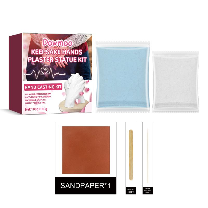 3D Handabdruck-Set DIY Gipsabdruck für Familien-Handabformung Personalisierte Geschenkidee für Paare Einzigartige Wohndeko Bastelset