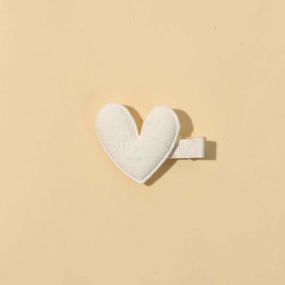 Prinzessin Haarspangen für Kinder Einfarbig Herzform Gepolsterte Applikation Haarspange für Baby Mädchen Handgefertigt Kinder Haaraccessoires