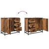 Bathroom Furniture Set with Drawers 3 Pcs Reclaimed Wood Effect Particleboard