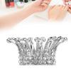 Gilt Painted Crown Design Nail Art Brush Holder Alloy Rhinestone Manicure Tool Rack  Home Use