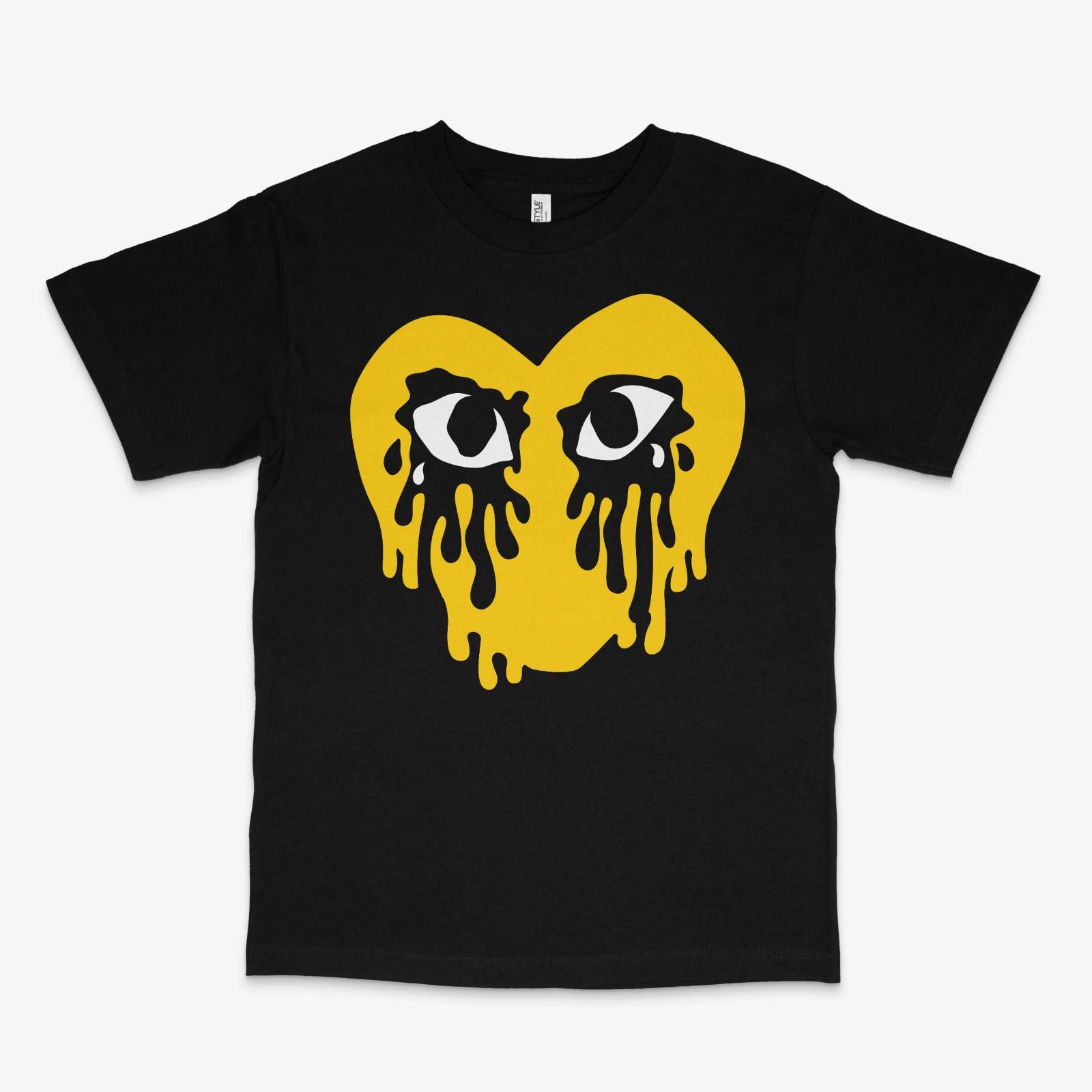 Yellow Heart Black Tee Thunder 4s L