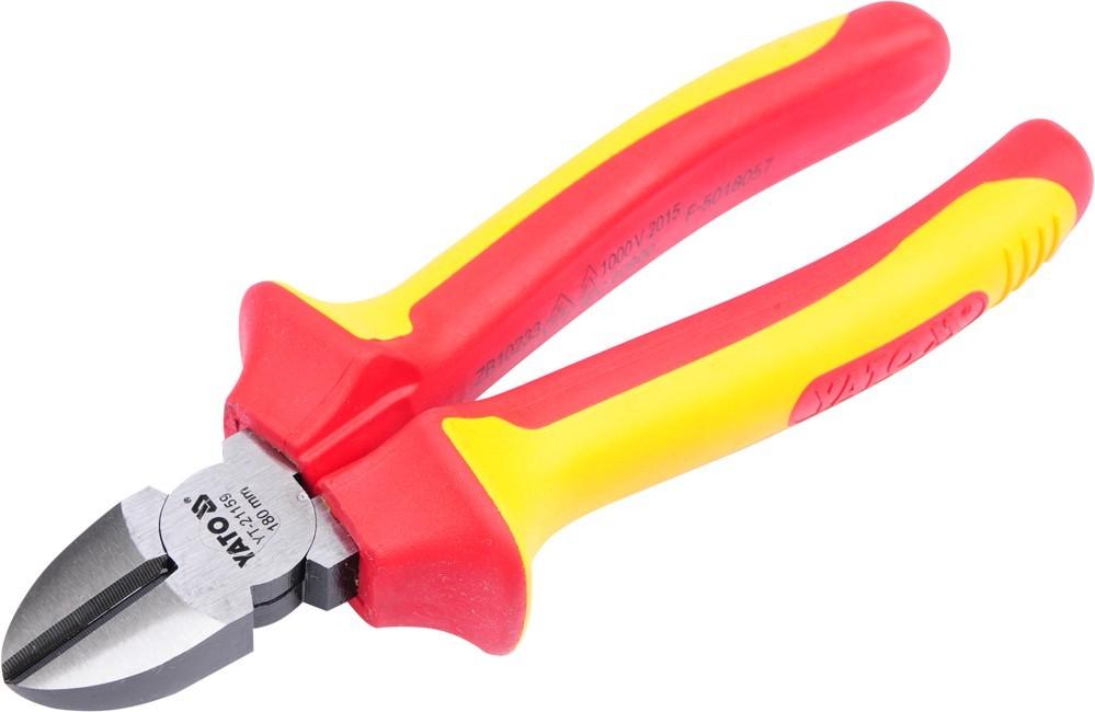 Side cutting pliers, vde 180 mm / YT-21159 / YATO
