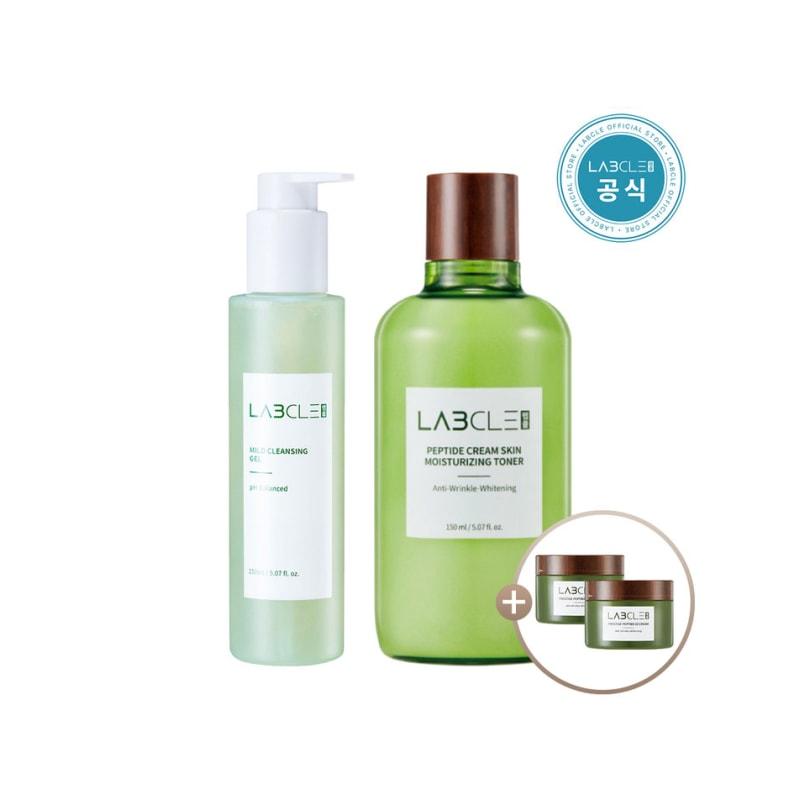 

Peptide Cream Skin Moisturizing Toner 150ml + Mild Cleansing Gel 150ml_2 Cream Sachets