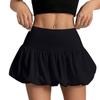 Gonna a Bolle Estiva da Donna Vita Alta Linea ad A Moda Corta con Pantaloncini Integrati