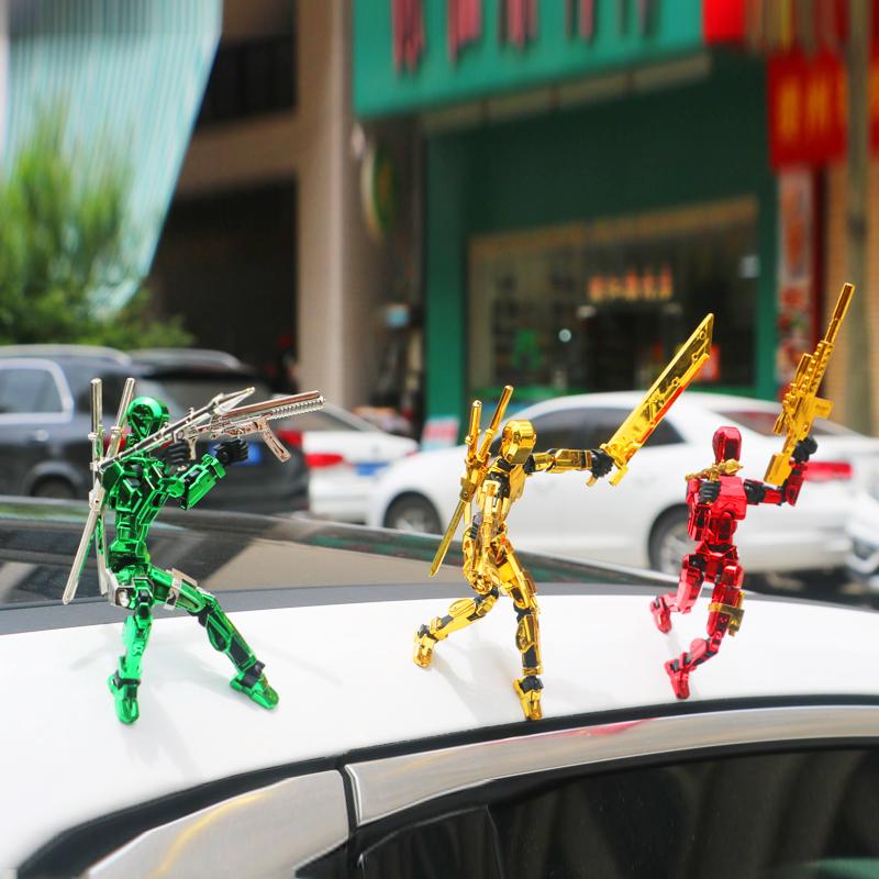 13 Action Figure Titan Multi-Jointed Movable Shapeshift Robot T13 Action Mannequin Character and Dog Figure Toys Gifts for Kids