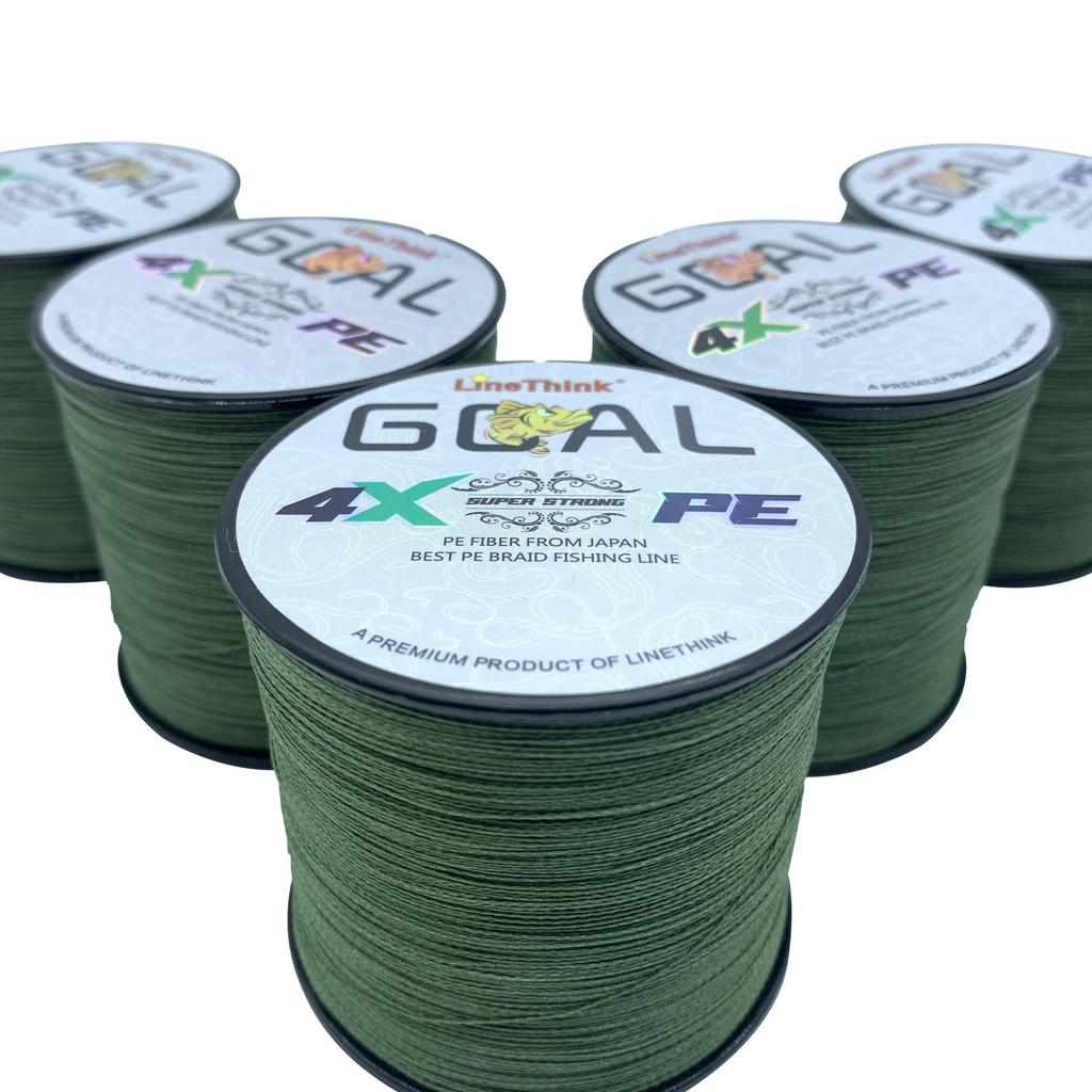 LineThink Wear-resistant 4-strand PE Braided Fishing Line, 500m/300m, Multi-filament Main Line