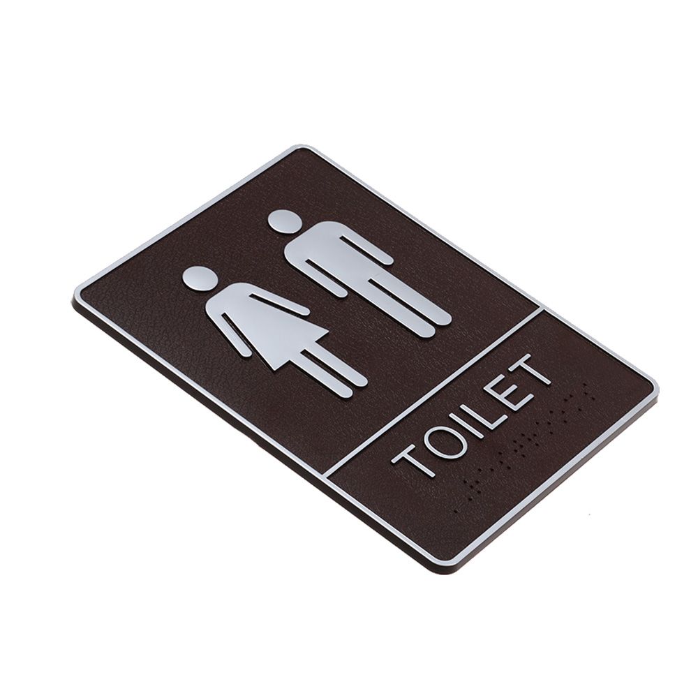 Restroom Loo 20*15cm Man&Woman Marker WC Door Plaque Imitation Leather Toilet Signs Stickers