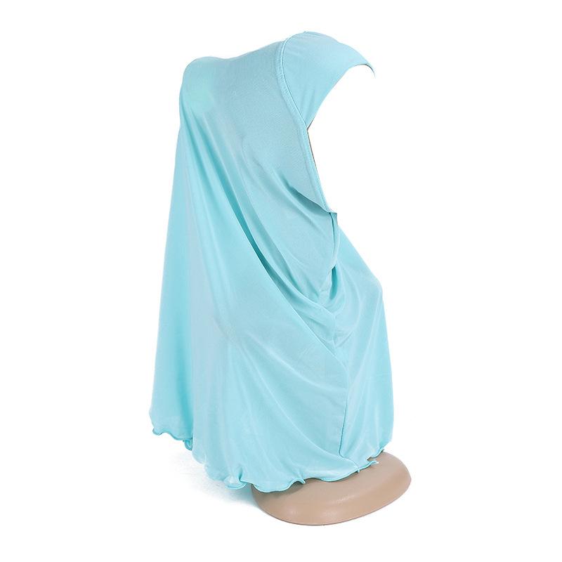 Muslim Scarf Big Girls Plain Hijab Hats Islamic Headscarf Hat Amira Pull On Headwrap Beautiful 10 Years Girl Scarf