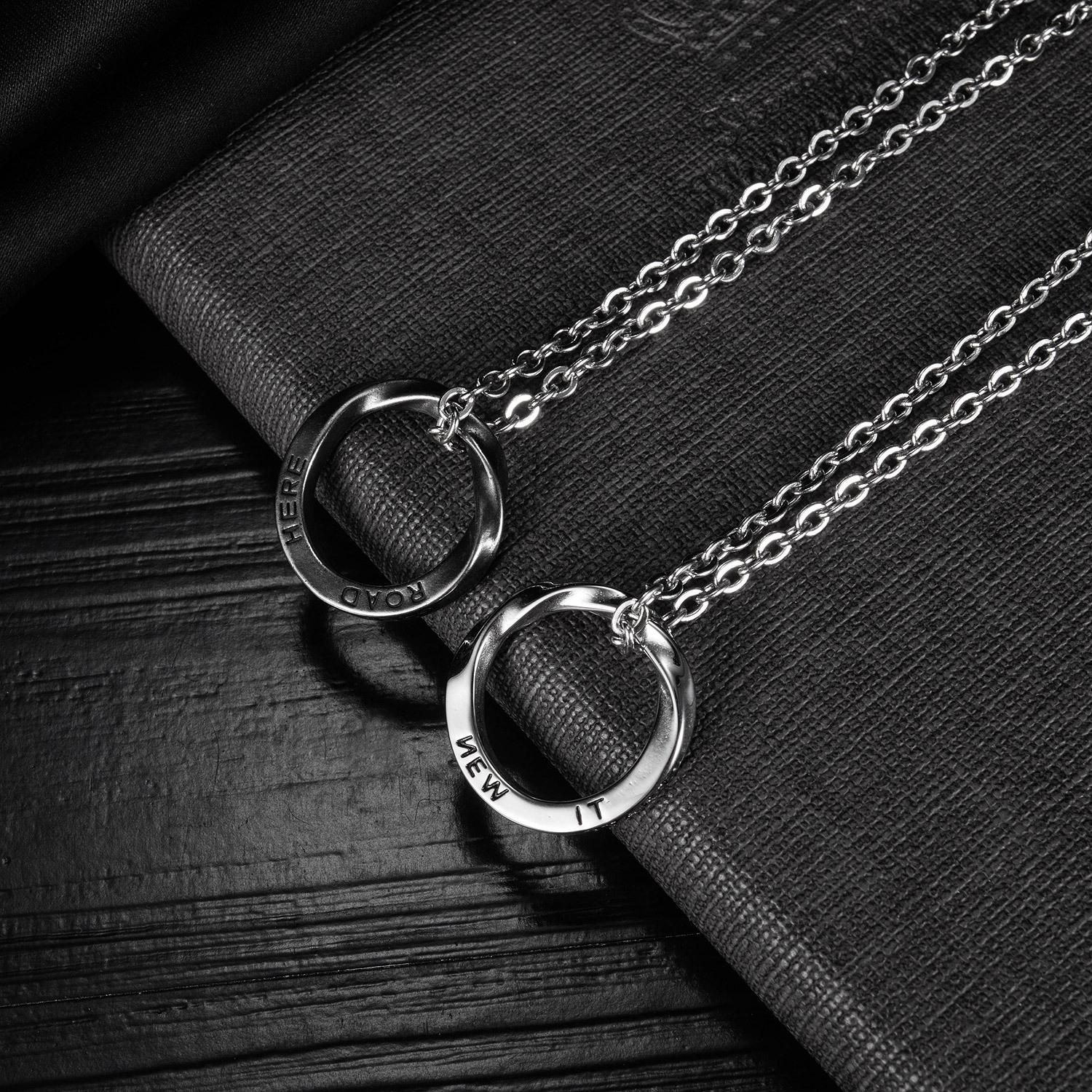 

Titanium Steel Möbius Pendant Necklace - Hip Hop Style for Couples Steel Pendant Only