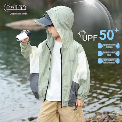 Little Elephant Hamm Boys' UPF50+ Hooded Sun Protection Jacket