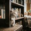 Creative Gift for Cat Lovers Cute Figurine 3D Printed Small Kitten Statue Desk Interactive Figurine with Raised Hands Bookshelf Decor Nordic