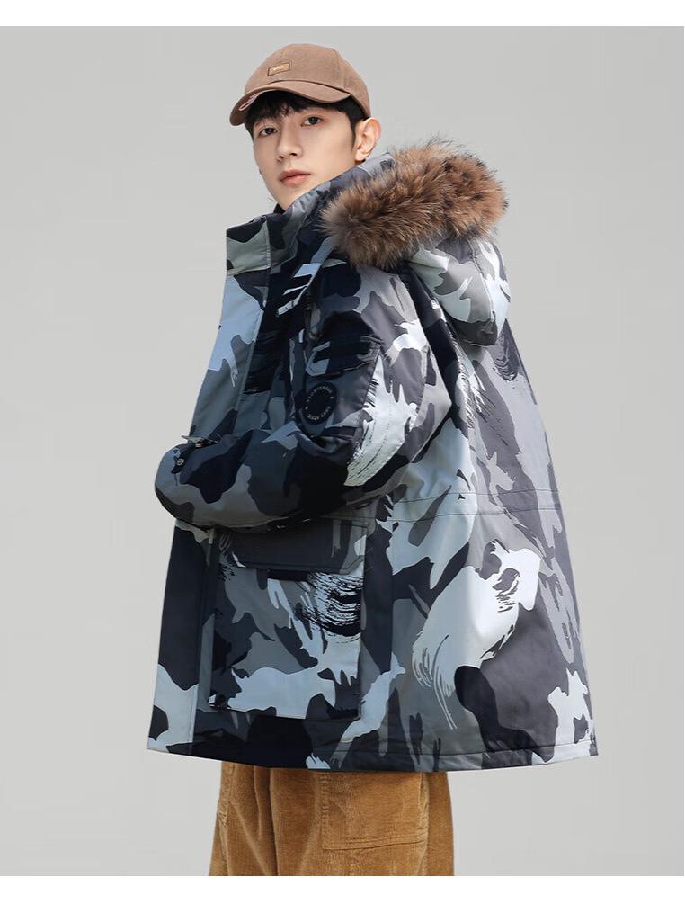Unisex 2025 Winter Casual Thick Windproof Warm Couple Outdoor Down Jacket Coat