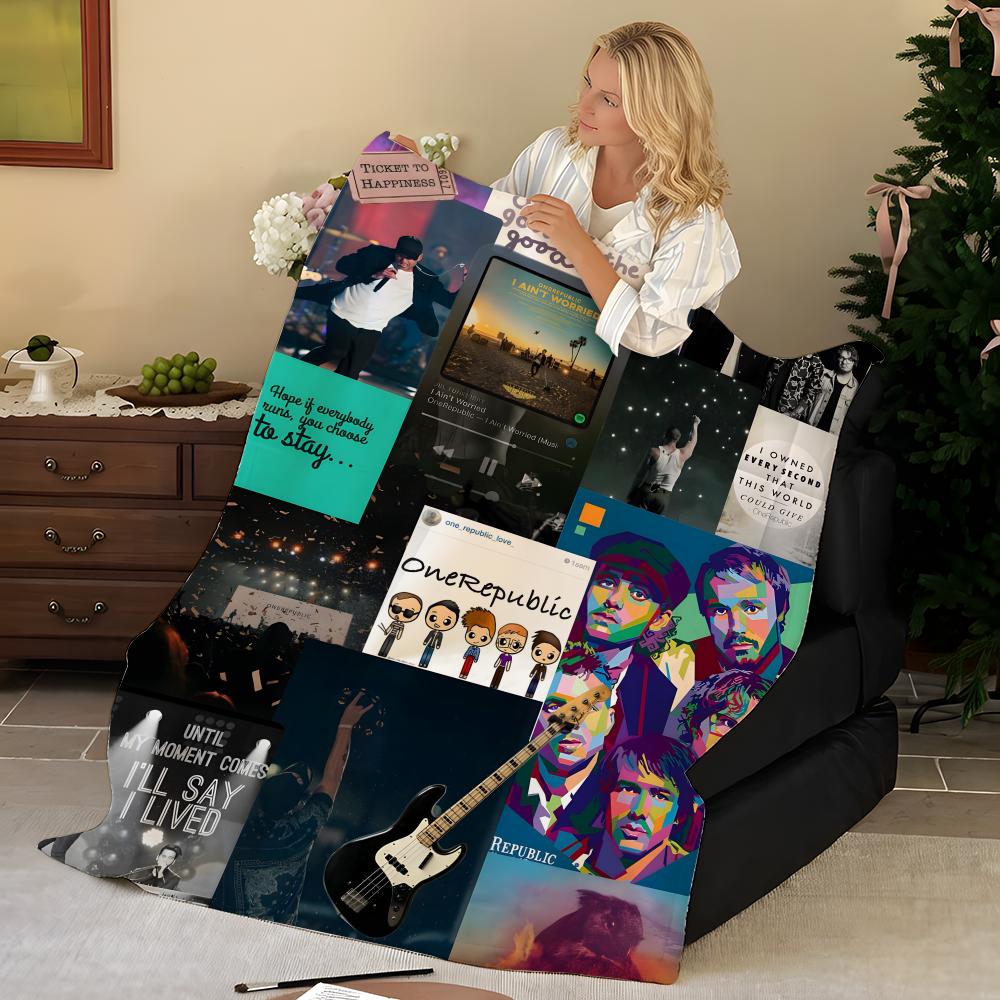 Music O-One R-Republic Throw Flannel Blanket, Soft Warm, Durable & Washable cute Cool