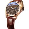 2024 Men's Business Quartz Wristwatch with Wokai Leather Strap & Alloy Case