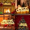Three-dimensional Christmas Decoration Items Waterproof New Year Merry Christmas Letter Lights Perfect RED Panel