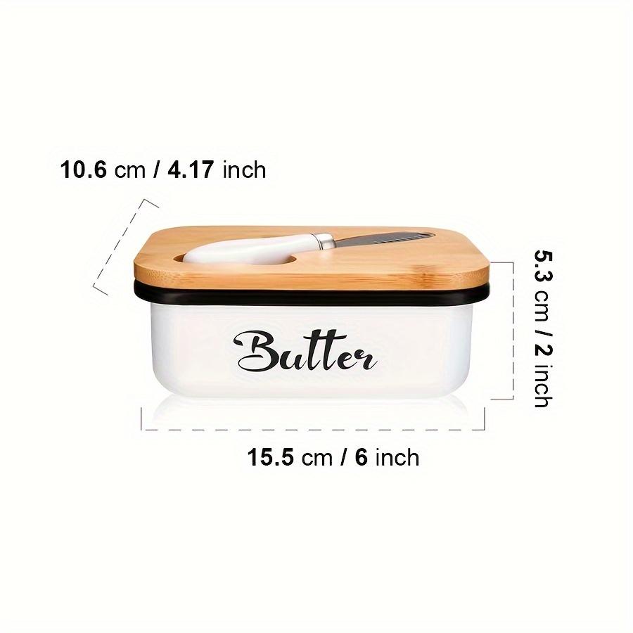 Litinová máslenka s víkem Moderní nádoba na máslo pro kuchyňskou linku
